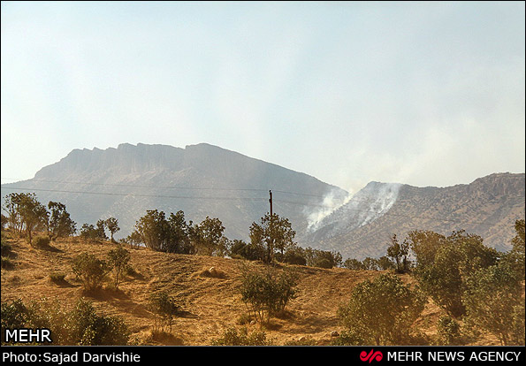 آتش سوزی در کوه “مهپل” لرستان+عکس